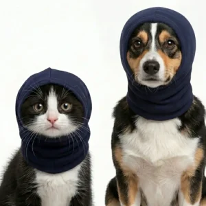 Skatrs Cold and Sound Protection Ear Muffs for Dogs and Cats (Blue)