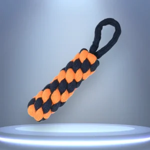 Skatrs Dummy Knotted Rope Chew Toy for Dogs and Cats (Blue/Orange)