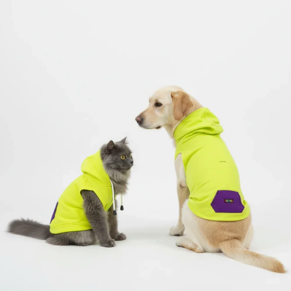 Skatrs Galaxy Breezy Hoodies with Pockets for Dogs and Cats (Green) - Image 2