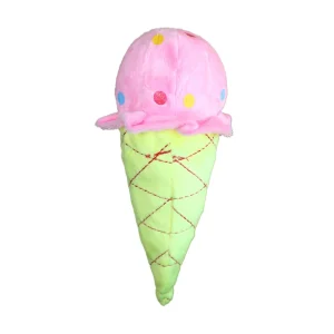 Skatrs Ice Cream Toy Plush for Cats & Dogs (Colour May Vary)