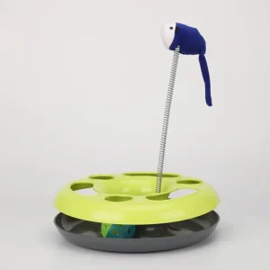Skatrs Interactive Happy Circle Toy for Cats (Green)