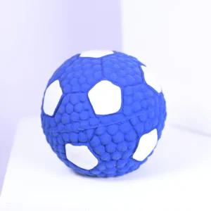 Skatrs Latex Football Toy for Dogs and Cats (Blue & White)