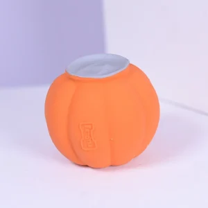 Skatrs Latex Squeaky Pumpkin Toy for Dogs and Cats (Orange)