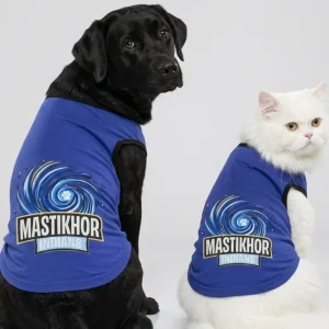 Skatrs Mastikhor Indians Cricket Jersey for Dogs and Cats (Blue)