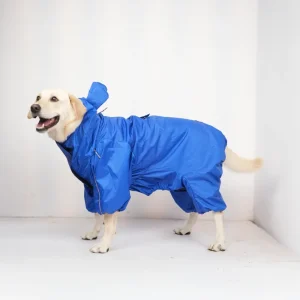 Skatrs RainRider Pro Reflective Waterproof Dog Raincoat (Blue)