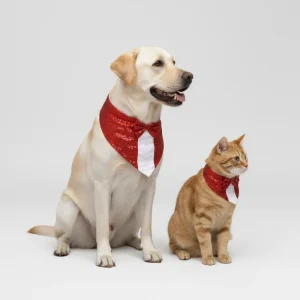 Skatrs Red Tuxedo Party Bandana for Dogs and Cats