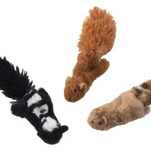 Skinneeez Forest Creatures Cat Toy with Catnip Assorted, 4.75 in