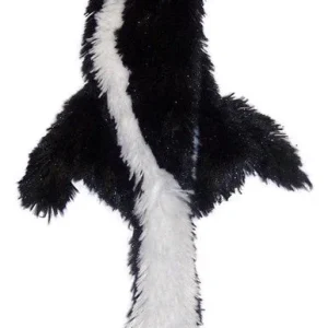 Skinneeez Forest Series Dog Toy Skunk, Black, White Mini