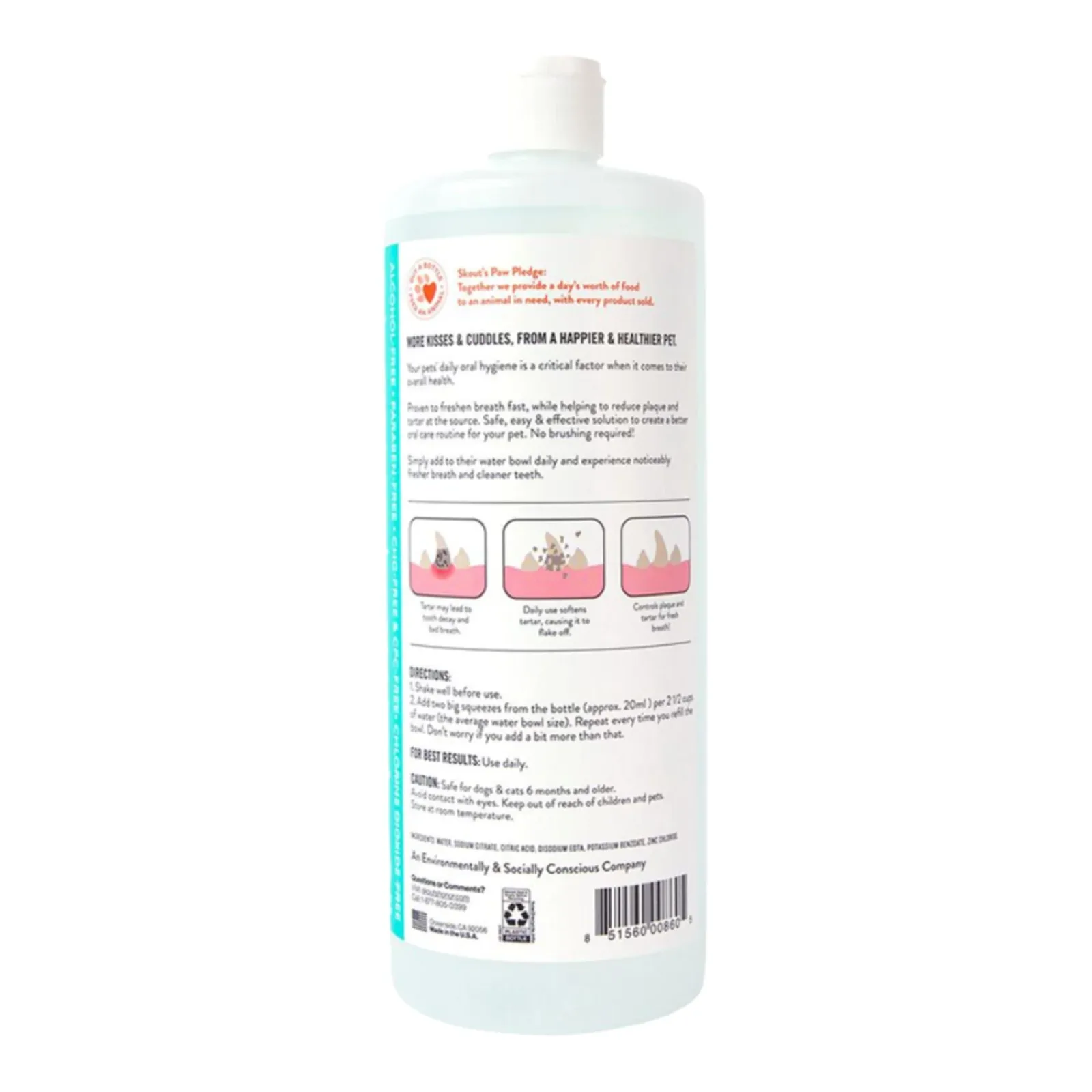 Skout's Honor Dog Flavorless Water Additive 32 oz - Image 2