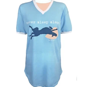 Sleep Shirt: Never Sleep Alone (Light Blue)