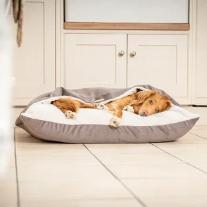 Sleepy Burrows Bed With Removable Cover In Silt Velvet by Lords & Labradors