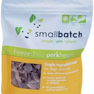Small Batch Dog and Cat Freeze-Dried Treat Pork Hearts - 3.5 Oz