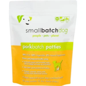 Small Batch Dog Frozen Patties Pork - 18 lbs