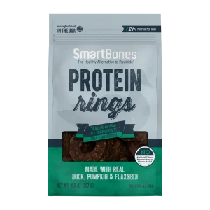 SmartBones Protein Rings Dog Treat Duck, Flax Seed, & Pumpkin 10.5 oz