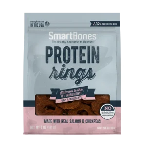SmartBones Protein Rings Dog Treat Salmon & Chickpea 5 oz