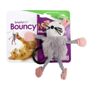 SmartyKat Bouncy Mouse Bungee Cat Toy Assorted