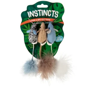 SmartyKat Catnip Caravan HappyNip Silvervine & Catnip Mice Cat Toy Mice 3 pk