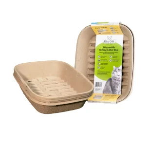 SmartyKat Kitty Sift Disposable Sifting Cat Litter Box, Large - Includes 3 Sifting Liners
