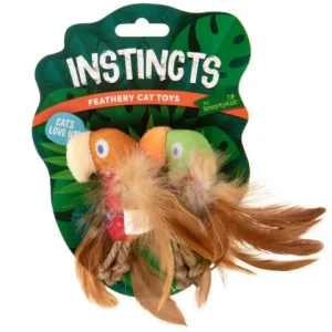SmartyKat Love Mates Feathery HappyNip Silvervine & Catnip Bird Cat Toy Catnip Bird 2 pk