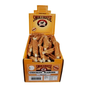 Smokehouse Chicken Kabobs Dog Treats Display, 70 ct