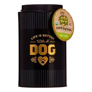 Snicky Snaks Organic Apple Cobbler Gift Tin Dog Biscuits - 6 Oz