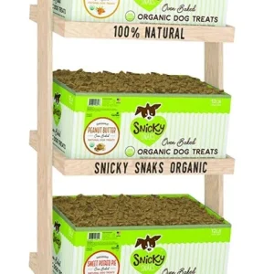 Snicky Snaks Organic Peanut Butter Cookie Dog Biscuits - 12 lbs
