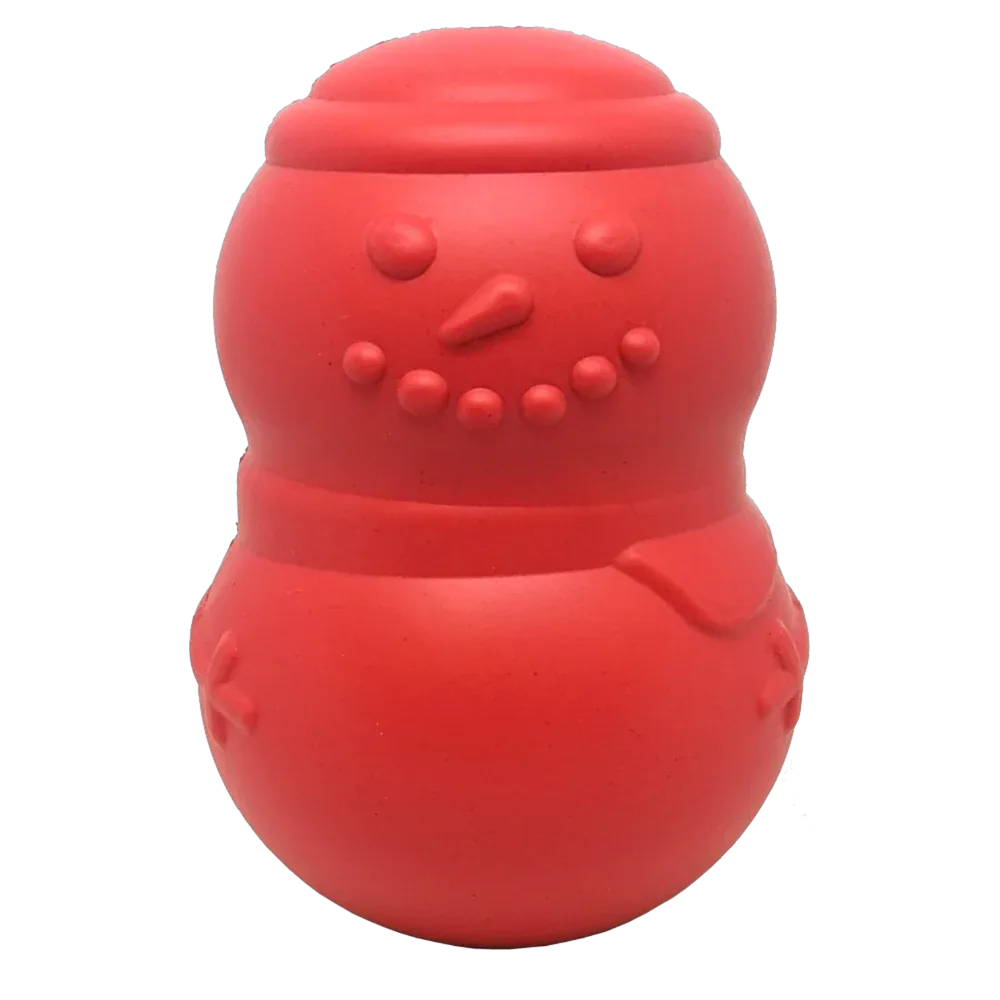 Snowman eDispenser Durable Rubber Chew Toy & Treat Dispenser