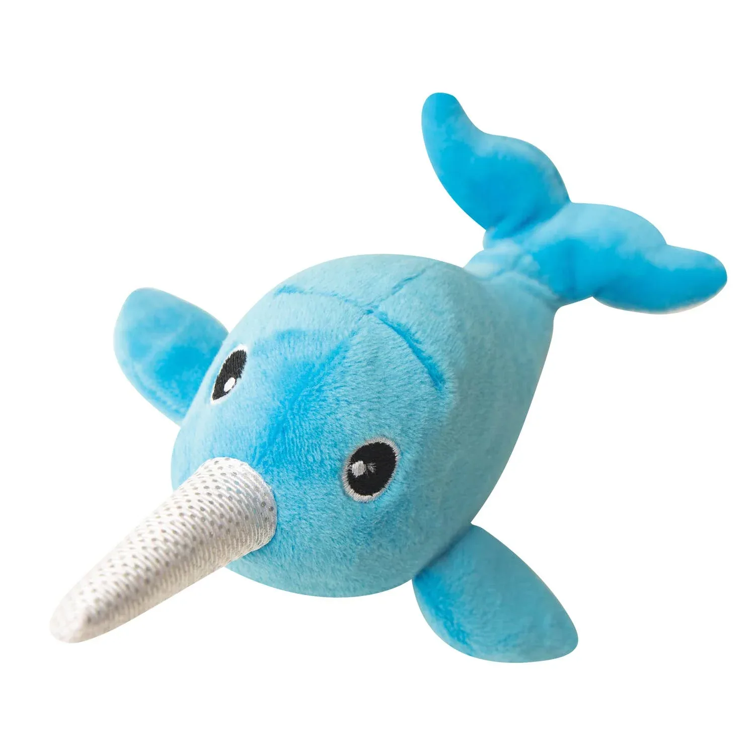 SnugArooz Baby Nikki the Narwhal Plush Dog Toy 5" - Image 2