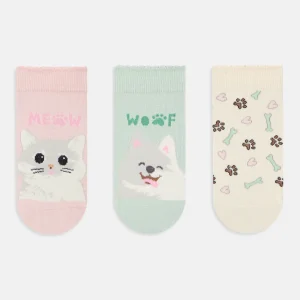 SocksXpress Limited Edition Pet Lover Themed Ankle Socks for Women (Pack of 3)