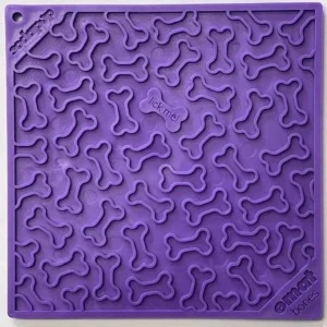 SodaPup Bones Design eMat Enrichment Lick Mat, 8 in