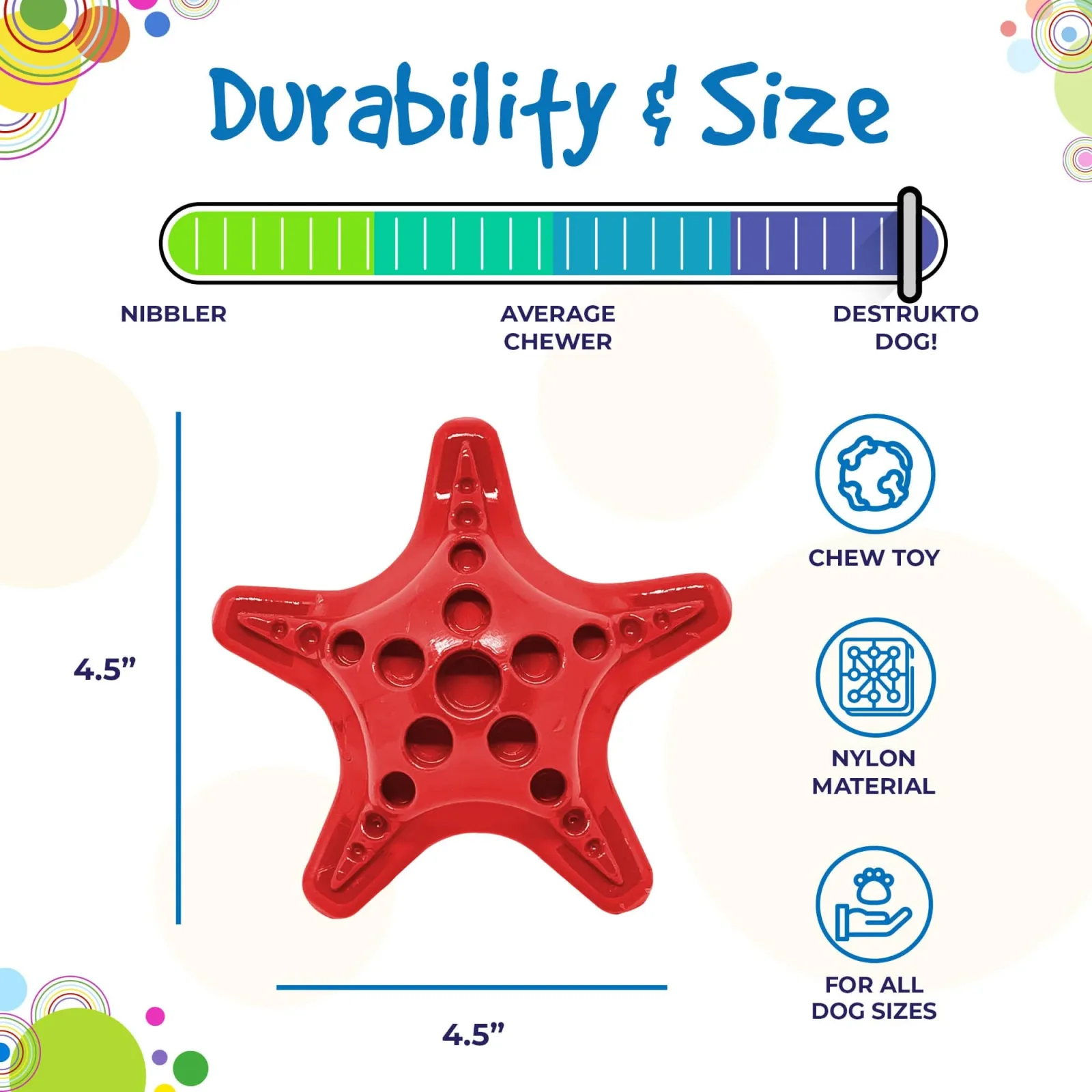 SodaPup - Starfish Ultra Durable Nylon Dog Chew Toy - Image 2