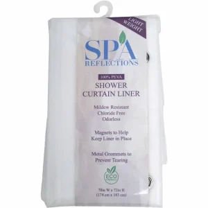 SPA Reflections Light Shower Curtain Liner 70" x 72"