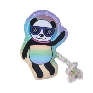 Space Panda Plush Dog Toy – with Squeaker & Crinkle Paper for Fun Play