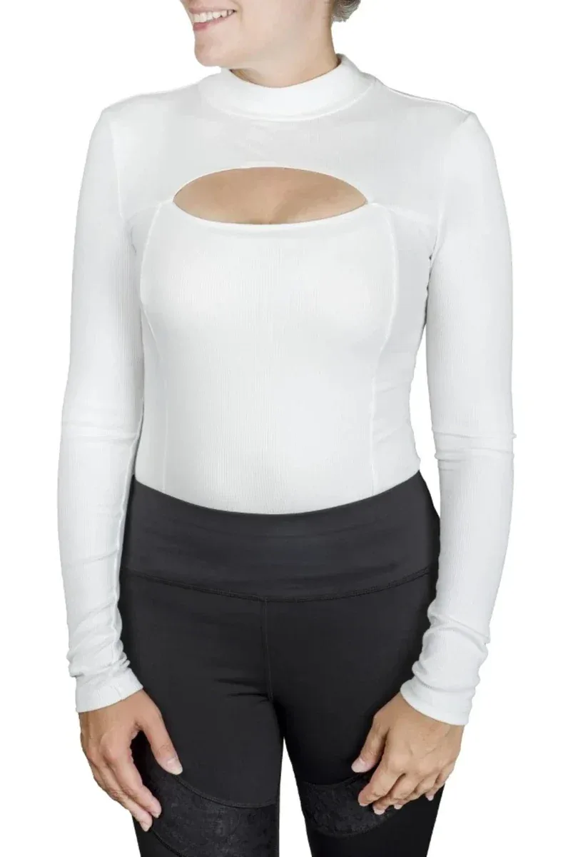 Spicy Girl Thyme Long Sleeve Shirt by EC- White- Large - Image 2