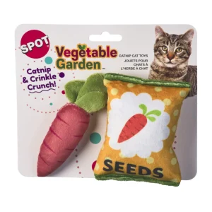 Spot Ethical Pet Vegetable Garden Cat Toy with Catnip & Silver Vine, Assorted, 2 ct