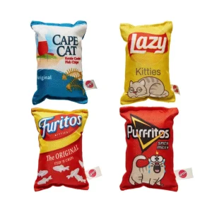 Spot Fun Cat Food Kitty Chips Cat Toy Assorted, 5 in