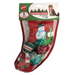 Spot Holiday Cat Stocking by Ethical Pet, Small - 5-Count Set