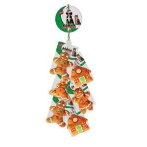 Spot Holiday Gingerbread Cat Toy Clipstrip Assorted, 4 in