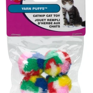 Spot Kitty Yarn Puffs Catnip Cat Toy Assorted, Small, 1.5 in, 4 ct