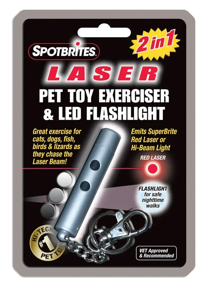 Spot Laser Original, 2-in-1 Dog Toy Silver