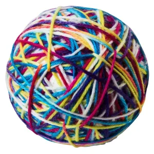 Spot Sew Much Fun Yarn Ball Cat Toy Multi, 3.5 in