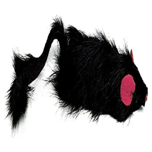 Spot Shaggy Plush Ferret Rattle and Catnip Cat Toy, Black, 11 in Large