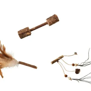 Spot Silver Vine Small Cat Toy Assorted Tan-Brown 3.5 in