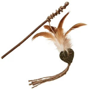 Spot Silver Vine Teaser Wand Cat Toy Assorted Tan-Brown, 10 in