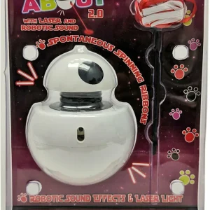 Spot Spin About 2.0 with Sound Electronic Laser Cat Toy White, Red