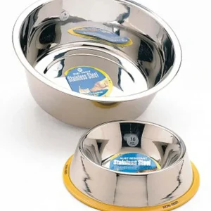 Spot Stainless Steel Mirror Finish NoTip Dog Bowl, Silver, 16 oz