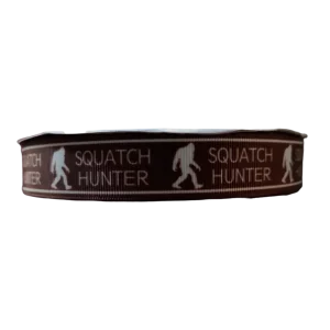 Squatch Hunter Brown Nylon Dog Collar