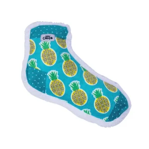 Squeaky Sock Plush Dog Toy