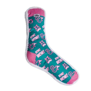 Squeaky Sock Plush Dog Toy