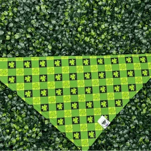 St. Patricks Day Dog Bandana Shamrock Plaid